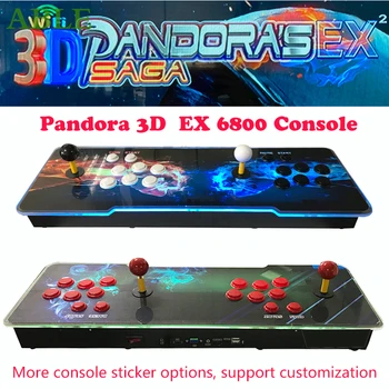 Pandora 3D WIFI EX SAGA Lauke 6800 1 Arcade agme Konsolės taupymo Funkcija Multiplayer Valdikliu arkadinis Žaidimas, Kabinetas 4 Žaidėjų - 