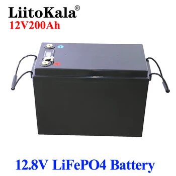 LiitoKala 12V 200AH lifepo4 ličio baterija 4s 12.8 V 200Ah su įtampa rodyti 1200w keitiklio valtis golfo krepšelį UPS - 