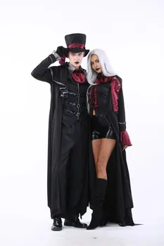 Cosplay Helovinas Kostiumas Suaugusių Vyrų, Moterų Pora Vampyro Kostiumas Maskuotis Etape Kostiumas Velnio Kostiumas Zombie Dvasios Suknelė - 