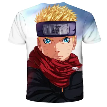 Vasaros 3D Atspausdintas Unisex Japonų Anime Narutos marškinėliai Uchiha Sasuke Kūrybos Naujovė T-Shirt Viršuje Tees Atsitiktinis Vaikai tshirts - 