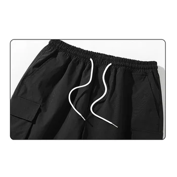 FGKKS Prekės ženklo Mados Šortai Vyrams 2021 M. Vasarą vientisos Spalvos Kišenėje darbo drabužiai Penkių Taškų Šviežia Stilius Pora Laisvi Šortai Vyras - 