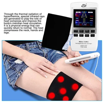 18 Trinkelėmis Dešimtis Akupunktūra Elektros Masažas Elektroninių Impulsų Massager už Nugaros, Kaklo, Kojų EMS Raumenų Stimuliatorius su Moxibustion Diržas - 