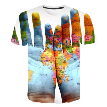 Vyriški Grafinis T Marškinėliai 3D Cool marškinėliai Greitai-džiovinimo Atsitiktinis Viršūnės Vasarą Vyras Trumpas rankovėmis Hip-Hop Erelis Spausdinimo Harajuku Tee - 