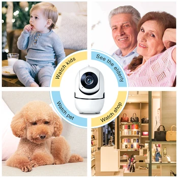 WiFi 5G IP Kamera Auto Stebėjimo Vaizdo Stebėjimo Kameros, Mini vaizdo Kameros 4MP 360 Kūdikio stebėjimo Vaizdo stebėjimo Kamerą 