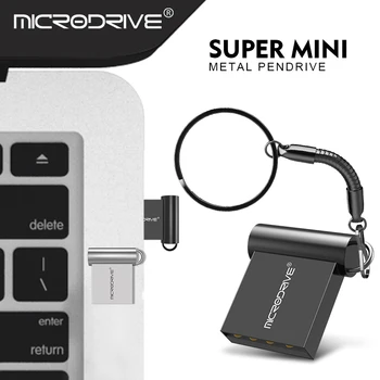 Super mini metalo usb flash diskas 128GB 64GB 32GB 16 GB 