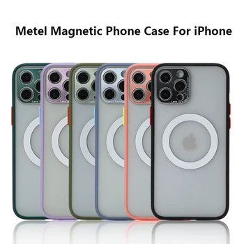 Metalo Magnetinių Telefono dėklas Skirtas iPhone 12 Mini Pro 11 Max XS XR X 8 Plius Magsafing Macsafe Padengti Huawei 30 P40 Mate 30 40 PRO - 