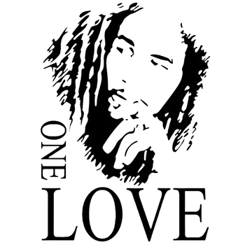 Bob Marley VIENA MEILĖS Vinilo Dailės Freskos Siena Lipdukas Namų Lipdukas Dekoras Kambarys Muzikos Gerbėjas Black 43*61cm - 