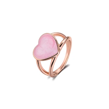 Autentiškas 925 Sterling Silver Pink Swirl Širdies Pareiškimą, Žiedas, Vestuvių, Sužadėtuvių Žiedai, Moterų Papuošalai, Dovana Bijoux 2021 Naujas - 