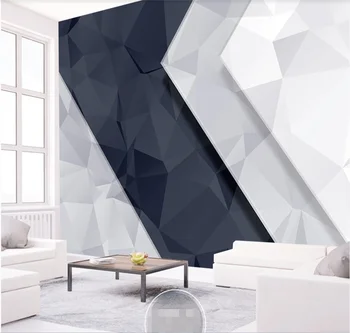 Xuesu Šiuolaikinės minimalistinės mados erdvinis geometrinis tapetai, TV foną, sienos užsakymą tapetai, freskos 3D/5D/8D - 