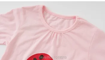 Šukuotos Medvilnės marškinėliai Kelnės 2vnt Vaikams Tinka Kūdikiams Bebe Mergaičių, Vaikų Prekės ilgomis Rankovėmis Komplektus Baby Girl Drabužių Rinkiniai, 1-7Y - 