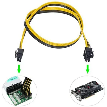 HOT-10 Vnt 6 Pin PCI-E 8-Pin(6+2) PCI-E (Vyrai (Vyrų), GPU Maitinimo Kabelis 70cm Vaizdo Kortos Kasybos Serverio Breakout Valdybos - 