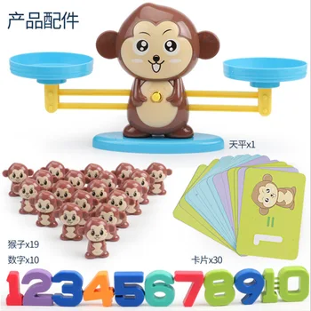 Beždžionė balanso Apimties matematikos ikimokyklinio ugdymo priemones aritmetinis to ir atimties kortelės žaidimas švietimo žaislai - 