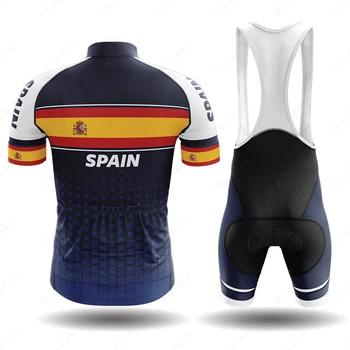 Dviračių Drabužių Ispanija 2021 Vyrų Dviračių Džersis Nustatyti MTB Dviračių Drabužių Nuoma Dėvėti Drabužiai Maillot Ropa Ciclismo Triatlonas Kostiumas - 