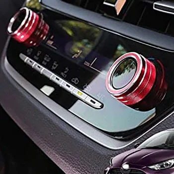 Mygtukas Audio Stereo garso Valdymo Rankenėlė Žiedas Dangtelis Raudonas Automobilis Priedai Toyota Yaris 2020 Oro Kondicionavimo Rankena, Padengti - 