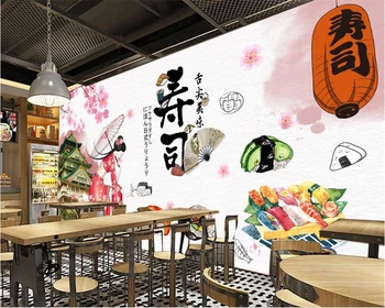 3DBEIBEHANG Užsakymą tapetai mados Japonijos kelionių Japonų, suši restoranas, maisto fone sienų apdaila tapetai, freskos sienos - 