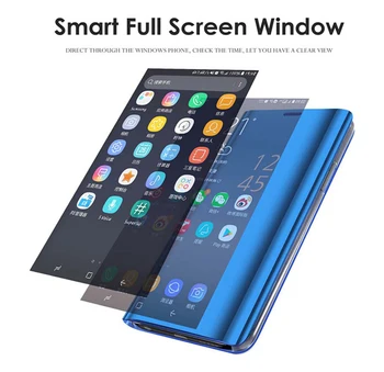 Luxury Smart Veidrodis Atveju Huawei Honor 10i Atveju Aiškiai Matyti, Flip Stovėti PU Odos Padengti Huawei Honor10i HRY-LX1T Atveju - 