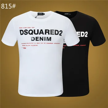 2021 naujas Dsquared2 spausdinti trumparankoviai marškinėliai vyriški laišką veidrodis spausdinimo D2 mados tendencija vasaros banga 007 - 