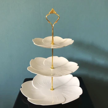 4 Modelius, 3 Pakopų Plastiko Tortas Stovi Popietės Arbata Vestuvių Plokštės Šalies Stalo Bakeware Cake Shop Trijų Sluoksnių Pyragas Bagažinės Dėklą - 