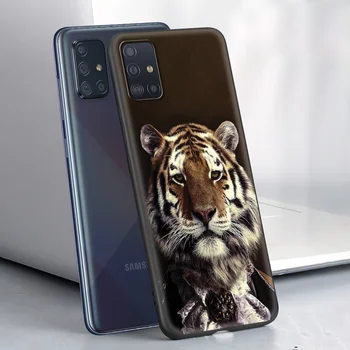 Gyvūnų Tigrai, Liūtai Vilkai Luxury Soft Case for Samsung Galaxy A21S A51 A71 A12 A02S A21 ES A32 A52 A72 5G A41 A31 Telefono Coque - 