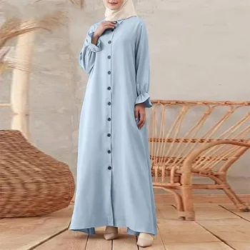 Naujas 2021 musulmonų suknelė moterims Karštą Vasaros Artimųjų Rytų Musulmonų Abaja Moterų Suknelė Rūbeliai Atspausdinta Suknelės - 