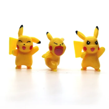 6 Pokemon Pikachu Pokémon Papuošalai Japonų Animacinių filmų Rankų darbo Žaislai, Classic Kolekcija Vaikų Dovana Gimtadienio Papuošalus - 