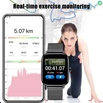 2020 Naujas P8 Spalvotas Ekranas, Smart Watch Moterys vyrai jutiklinių Fitness Tracker Kraujo Spaudimas Smart Laikrodis Moterims Smartwatch už Xiaomi - 