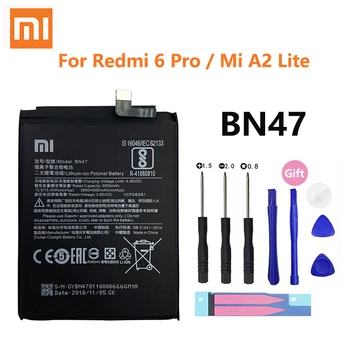 Xiao Mi Originalios Telefonų Baterijos BN47 Už Xiaomi Redmi 6 Pro / Mi A2 Lite Aukštos Kokybės 4000mAh Telefono Baterijos Pakeitimas - 