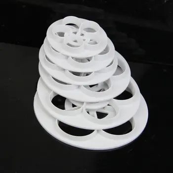 Aukštos Kokybės 6PCS/Set Rose Modelis Minkštas Pyragas Pelėsių Plastiko Cukraus Amatų Gėlių Dekoravimo Slapukas Pelėsių Gum Paste Pjovimo Įrankis - 
