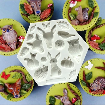 Voverės ir Pelėdos Silikono Formos Minkštas Tortas Dekoravimo Priemonės, Saldainiai, Šokoladas Gumpaste Pelėsių - 
