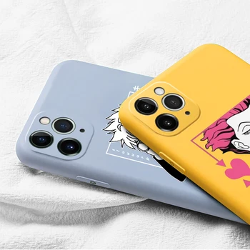 Hunter X Hunter Killua Zoldyck Anime Telefono Dangtelį iPhone 12 11 Pro Max X XS XR Max 7 8 7Plus 8Plus SE Minkšti Saldainiai Atveju Fundas - 