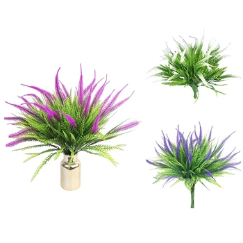 Dirbtinis Anti-Ultravioletinių Gėlių Lauko Netikrą Tropinių Gėlių, Augalų, Rudenį Lapų Ekologiško Plastiko Augalų 6PCS - 