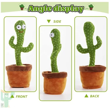 Šokių Kaktusas Elektronų Pliušinis Žaislas Minkštas Pliušinis Lėlės Kūdikiams Kaktusas, Kad Gali Šokti Ir Dainuoti Balso Interaktyvus Bled Stark Žaislas Vaikas - 