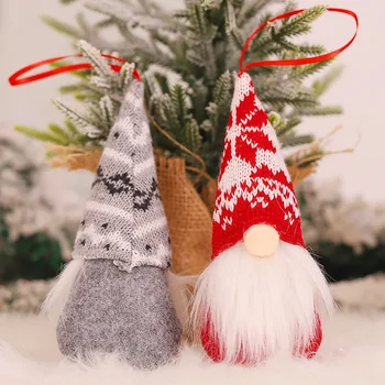 4 X Kalėdų Beveidis Gnome Santa Kalėdų Medžio Kabo Ornamentu Lėlės Apdailos lėlės - 