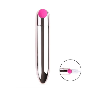 Galingas 10 Greičių Mini Vibratorius Kulka Sekso Žaislai Moters G-Spot Klitorio Stimuliatorius USB Įkrovimo Moterų Makšties Masturbator - 