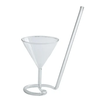 Šalis Drinkware Stiklo Kūrybos Spiralės Vyno Kokteilis Stiklo Taurės Maišymo Puodelis Su Ilgai Šiaudų Šampanas Fleitos KTV Baras Sulčių Puodeliai - 
