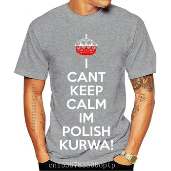 Nauji aš negaliu nusiraminkite, aš tikiu, lenkų Kurwa Lenkijos Vyrų T-Shirt Lewandowski Lenkija Dovanų Idėja QE0005 - 