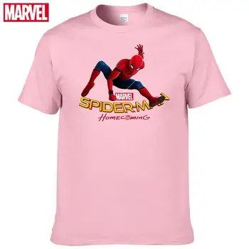 Marvel Keršytojas spiderman marškinėliai Patogus, Kvėpuojantis medvilnės Mados drabužiai paaugliams Topai marškinėliai vyras vasarą #68 - 