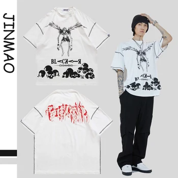 , Anime Death Note, T Shir Camiseta Streetwear Essentials Kpop Y2k Emo Drabužius Derliaus De Mujer Hombre Ropa Negabaritinių Hip-Hop - 