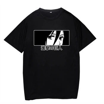 Mikasa Ataka Titan Spausdinti Sportwear Harajuku O Kaklo T-Shirt Juokinga trumpomis Rankovėmis Vyrams Viršūnes Minkštas ir Atsitiktinis - 