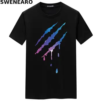 SWENEARO vasaros naują žvaigždėtas dangus letena spausdinti marškinėliai vyriški atsitiktinis O-kaklo trumparankoviai brand T-shirt vyrų kvėpuojantis T-shirt vyrai - 