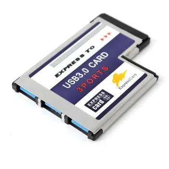 Universalus 3 Uostų Paslėpta Adapteris Išreikšti Kortelės 54mm 5Gbps PCMCIA Lizdas USB 3.0 HUB Converter Pro Laptop Notebook PC - 