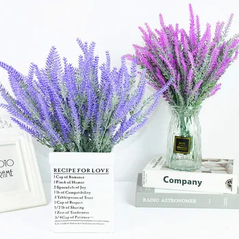 1P Dirbtinis Provanso Levandų Violetinė Gėlė Filialas Namų Gėlių Išdėstymas Gėlių Puokštė Vestuvių Netikrą Gėlių Dekoracijos - 