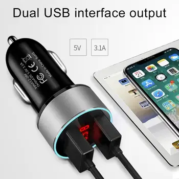 80% Dropshipping!!Universalus Automobilių Transporto priemonė 3.1 Dual USB Mobiliojo Telefono Greito Įkrovimo Kroviklis - 