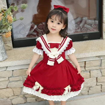 2021 Vasaros Lolita ispanijos Suknelė Chidlren Merginos Princesė Raudona Kamuolys Suknelė Suknelės Vaikams Mergaitės Gimtadienio Turkija 0-10Y - 