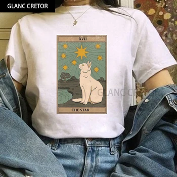 Mados Moterų Taro Katė Spausdinti Animaciją Moterų Moterų Grafinis Marškinėliai Mielas Marškinėliai Atsitiktinis Marškinėliai, Trišakiai, T-marškinėliai Juokinga Drabužiai - 