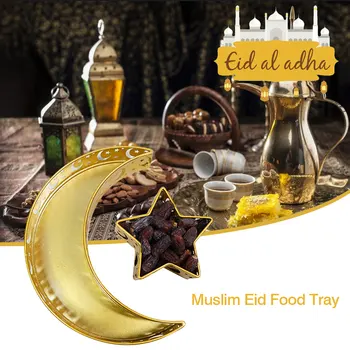 Musulmonų Eid Ramadanas Festivalio Maisto Dėklas Novatoriškų Moon Star Tranditional Tarnauja Dėklas Desertas Plokštės Virtuvę Dekoras - 