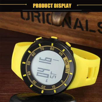 Sporto Laikrodžiai OHSEN Skaitmeninis LED lauko vyrų, moterų, Chronometras, nardymas Geltona mados silikono apyrankę Unisex žiūrėti reloj hombre - 