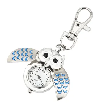 Paprasta Laikrodžiai Ponios Mados Spalvingas Pelėda Žiūrėti Įrašą Kišenėje Keychain Lauko Sporto Karšto Pardavimo Laikrodžius Relogio Feminino - 