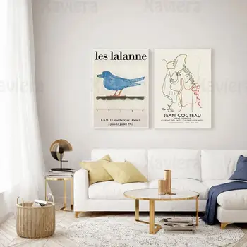 Derliaus Plakatas HD Spausdinti Les Lalanne Blue Bird Jean Cocteau Abstraktus Paveikslas Namų Dekoras Drobė Tapybos Parodos Plakatas Sienos Menas - 