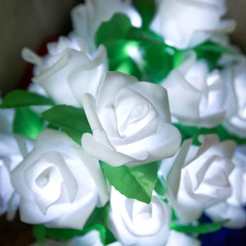 20 Led Rožių Gėlių String Baterija Pasakų Žibintai Vestuvių Namų Gimtadienio, Valentino Dienos Įvykis Šalies Girliandą Dekoro Luminaria - 